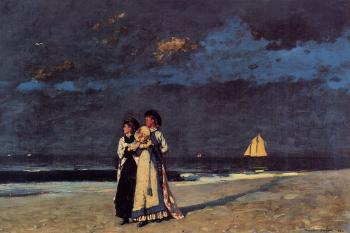 Winslow Homer : Promenade on the Beach